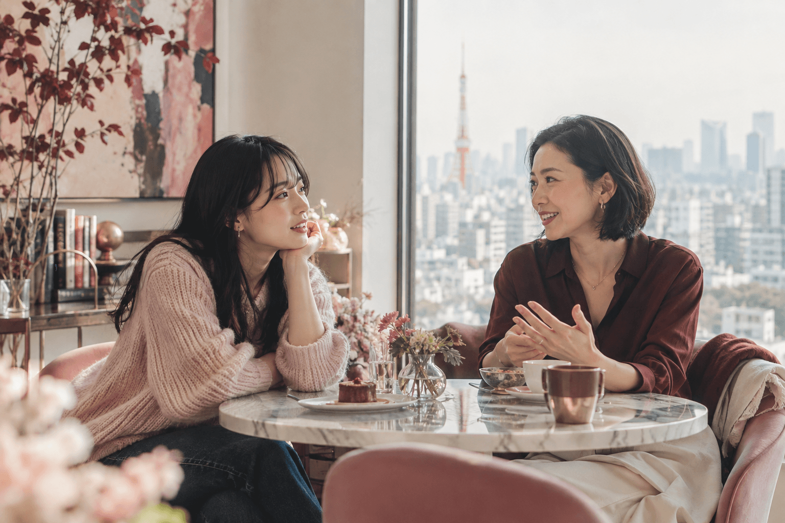 世代を越えて対話する二人の女性
